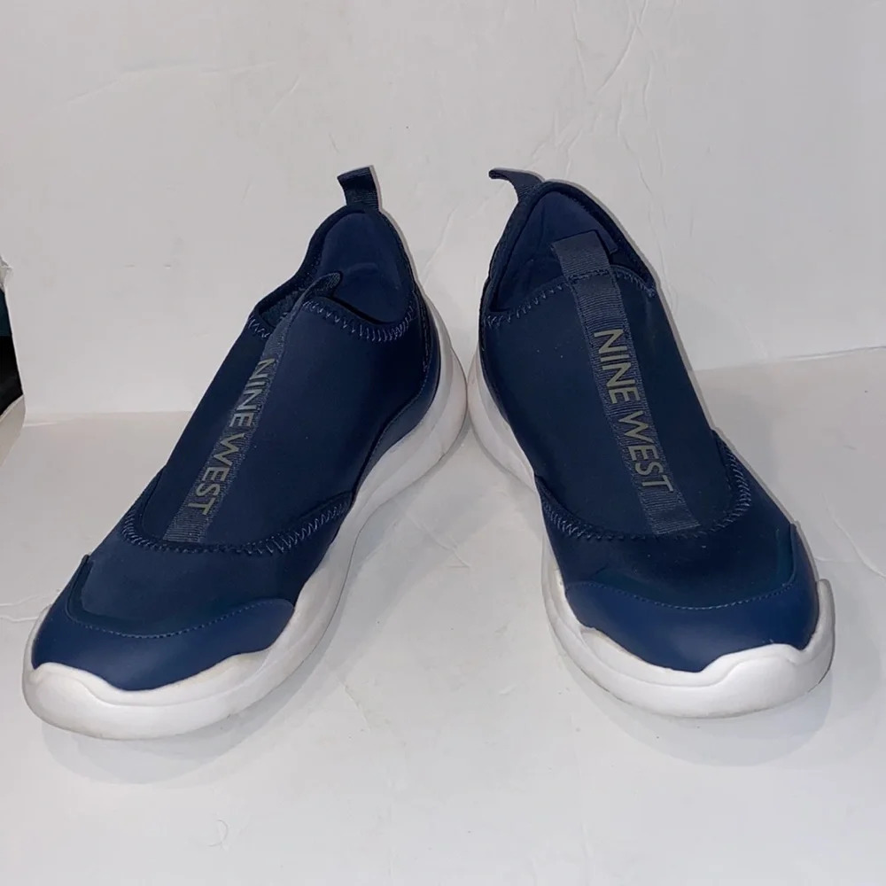 Nine West Navy and White Slip-on Sneakers - Picture 5 of 8